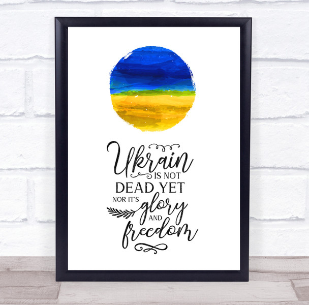 Ukraine Flag & Anthem Glory Freedom Personalized Wall Art Gift Print