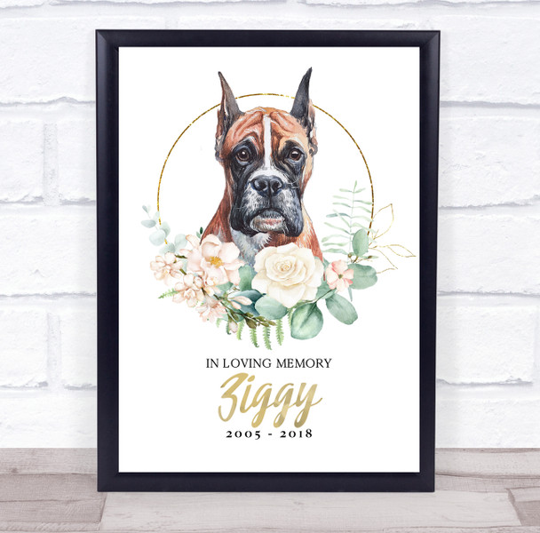 Dog Memorial In Loving Memory Style 18 Personalized Gift Print