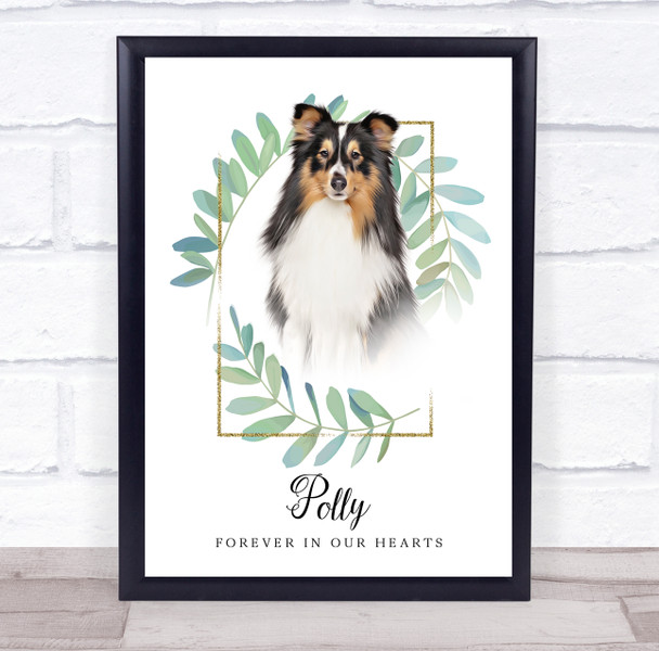 Shetland Sheepdog Pet Memorial Forever In Our Hearts Personalized Gift Print