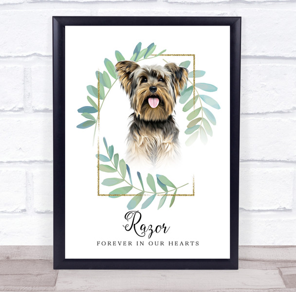 Yorkshire Terrier Memorial Forever In Our Hearts Personalized Gift Print