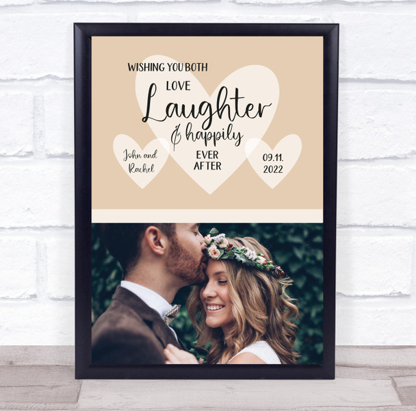 Wishing You Love Laughter Happily Ever After Photo Personalized Gift Print