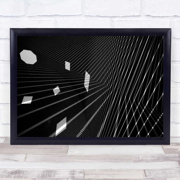 Architecture Abstract Museum Lines Shapes Geometry Black & White Diffusion Print