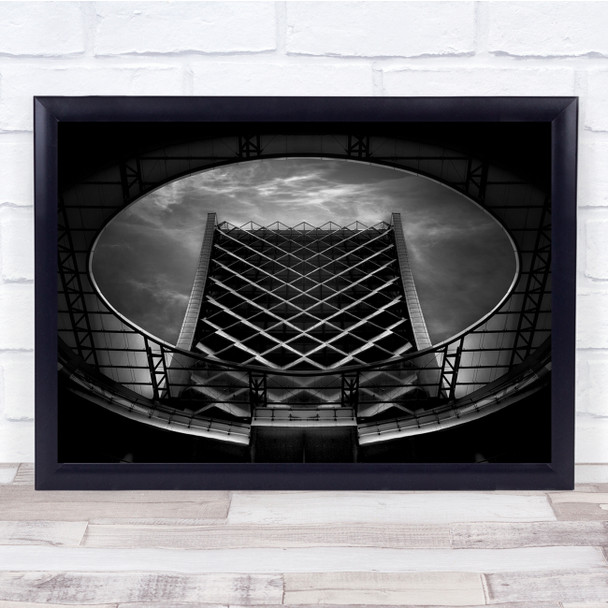 Hole Opening Dark Architecture Ring Circle Circular Black & White Building Print