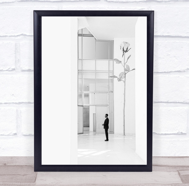 Architecture Minimal Black White Paris Museum La Foundation Louis Wall Art Print