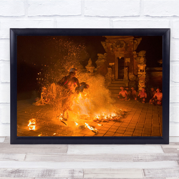 Ritual Festival Performance Documentary Flames Fire Orange - Copy Wall Art Print