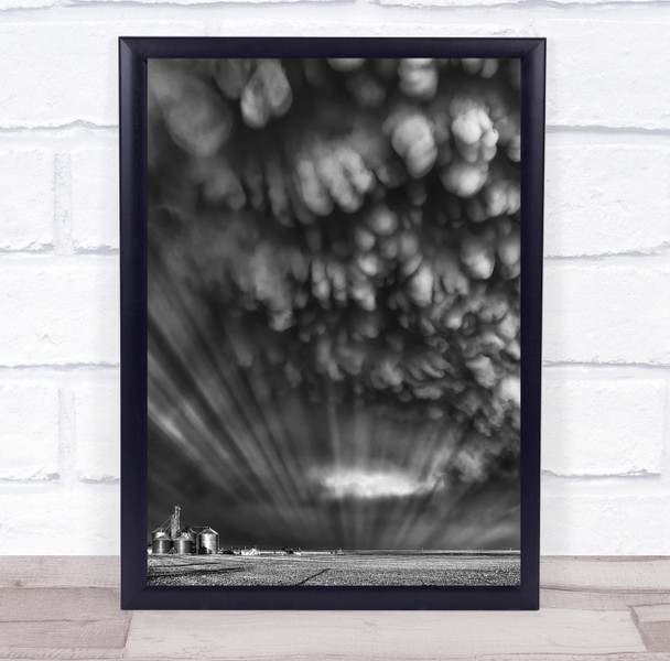 Landscape Black & White Clouds Cloud Sky Light Drama Dramatic Perspective Print