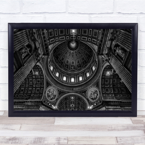 Architecture Interior Ceiling Italy Vatican Skylight Dome Church Wall Art Print