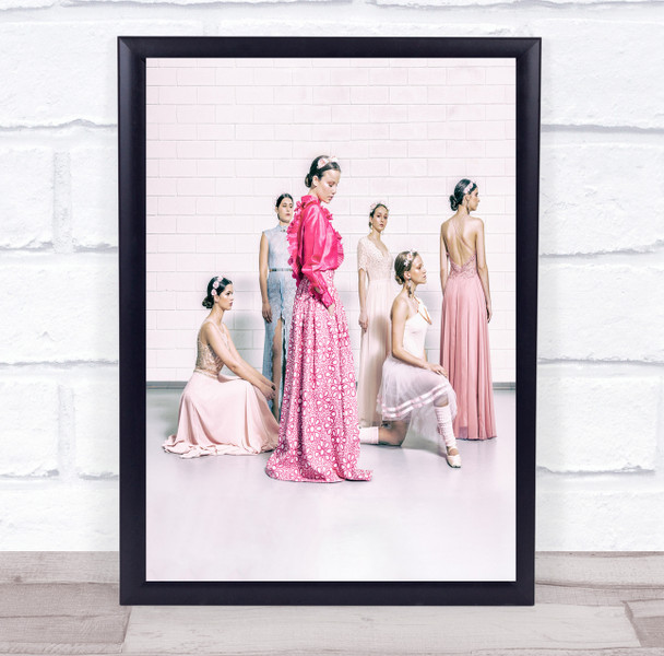 Fashion Girls Six Pastel Colour Colors Dress Dresses Skirt Woman Wall Art Print