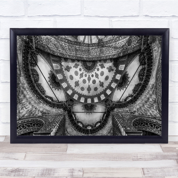 Istanbul Turkey Mosque Roof Architecture Ceiling Mosaic Interior Wall Art Print
