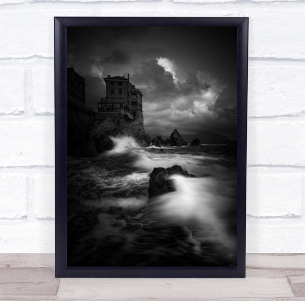 Nervi Liguria Italy Sea Coast Genova Genoa Seascape Moods Sunset Wall Art Print