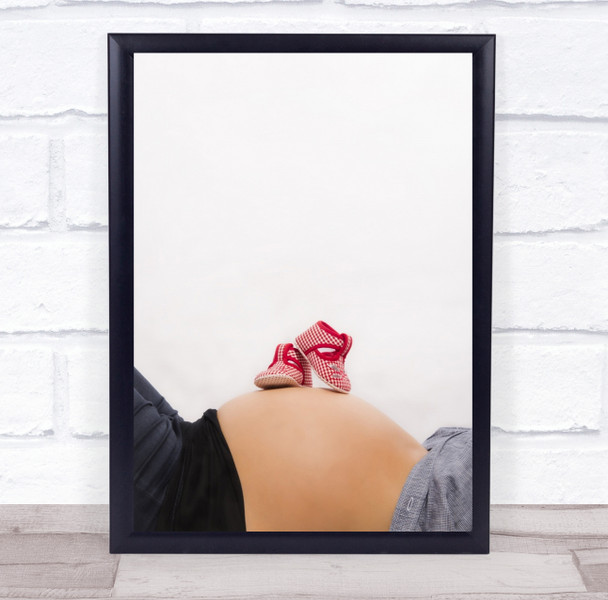 Shoes Conceptual Portrait Pregnant Belly Mother Abstract It Will Wall Art Print