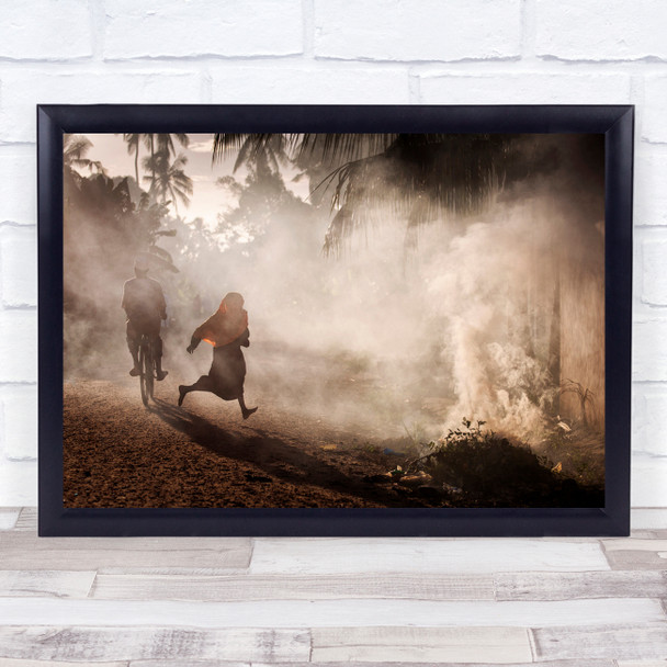 Still Life Photography Morning Gof Hazy Trees Woman Running Busy Wall Art Print Still Life Photography Morning Gof Hazy Trees Woman Running Busy Wall Art Print