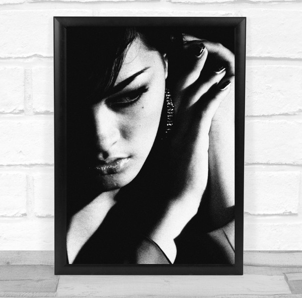 Portrait Mood Emotion Feeling Black & White Grain Grainy Face Girl Model Print