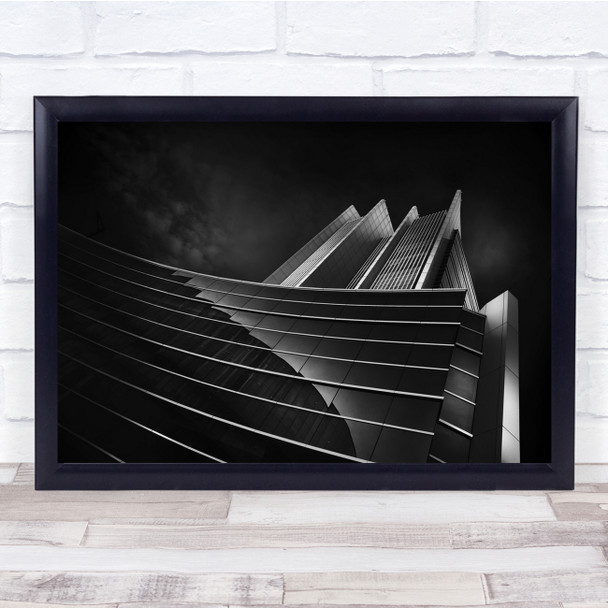 Architecture Building Clouds Dark Makassar South Sulawesi touch Wall Art Print