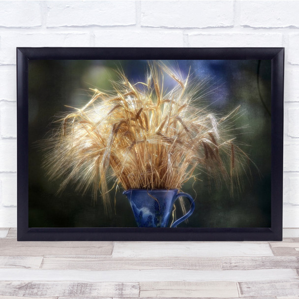 Crops Wheat Farmhouse Rural Countryside Still Life Pitcher Farm Wall Art Print