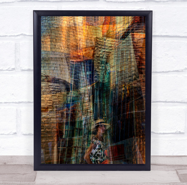 Della-Latta-Massimo Astratto Colours Bilbao Museo Lady Cappello Wall Art Print