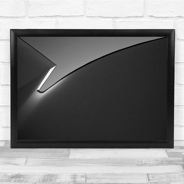 Geometry Shapes Line Simple Black & White Architecture Abstract Wall Art Print