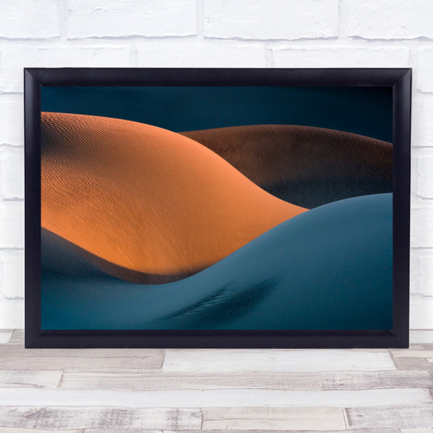 Landscape Iran Desert Isfahan Curve Khara Light Sand Dune Dunes Wall Art Print