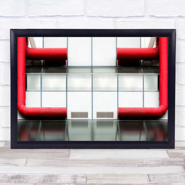 Pipe Ventilation Interior Red Architecture Eindhoven The Colors Wall Art Print