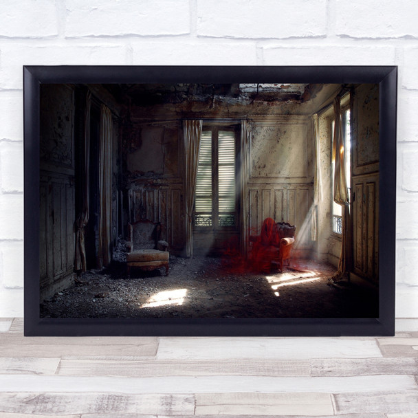 Urbex Urban Exploration Abandoned Ghost Dark Mood Light Haunted Wall Art Print