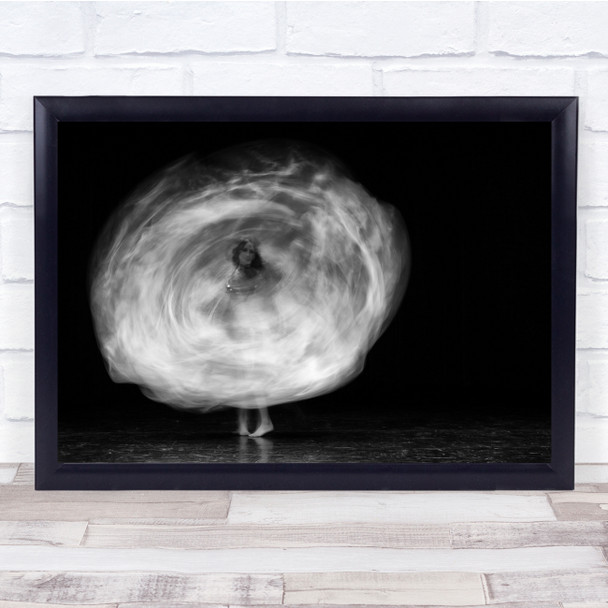 Action Dancer Dance Dancing Black & White Woman Motion Blur Person Show Print