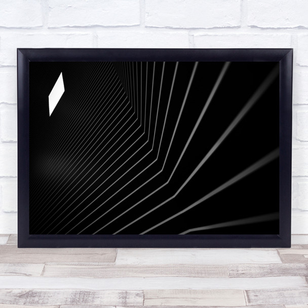 Architecture Netherlands Maastricht Museum Black & White Lines Abstract Print