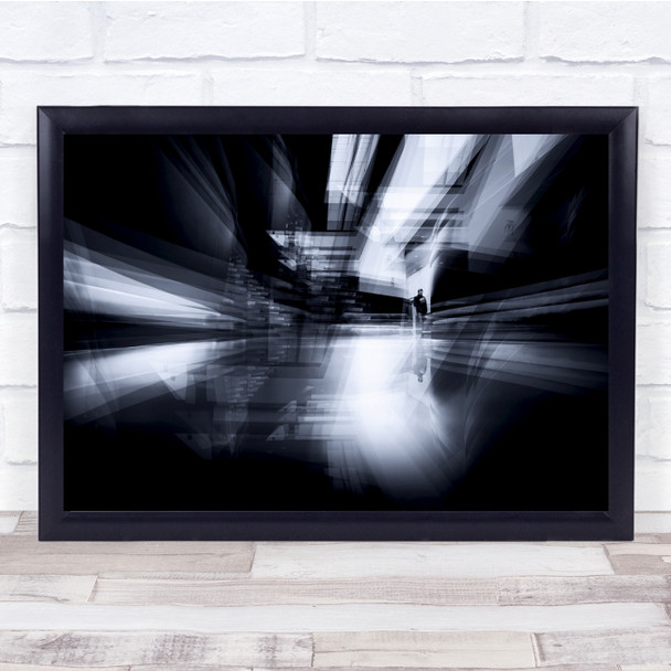 Maxxi Museum - Roma blurred future long exposure Black & White Wall Art Print