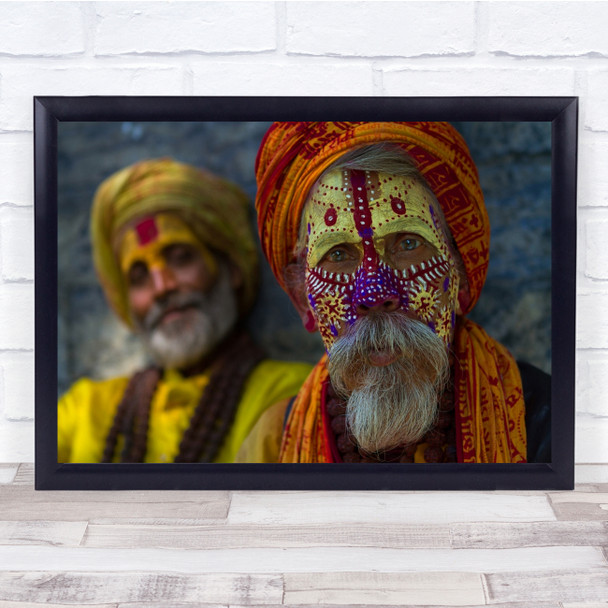 People Street Travel Painted Face Painting Paint Colour Colors Wall Art Print