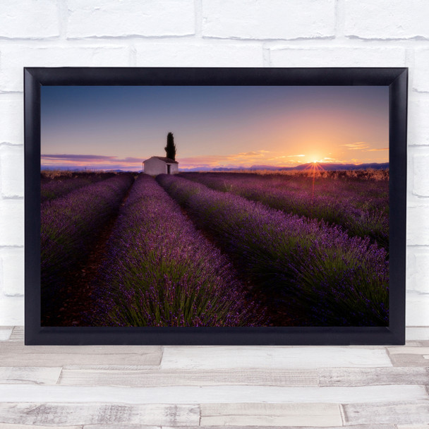 Provence Lavender France Purple Valensole House Farmhouse Barn Wall Art Print