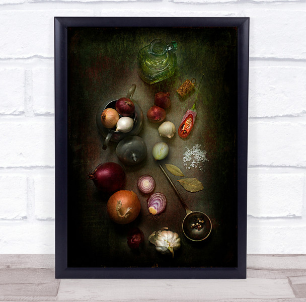 Still Life Kitchen Vegetable Vegetables Ingredient Ingredients Wall Art Print