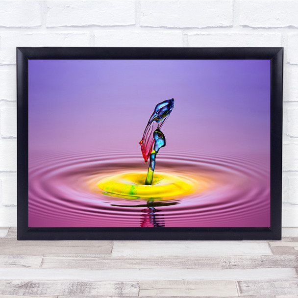 Macro Waterdrops Splash Tone Still Life Ripple Ripples Figure Wall Art Print