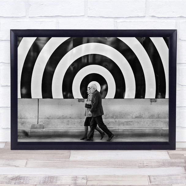 Old Couple Street Target Rings Circles Pattern Milan Pair Age Wall Art Print Old Couple Street Target Rings Circles Pattern Milan Pair Age Wall Art Print