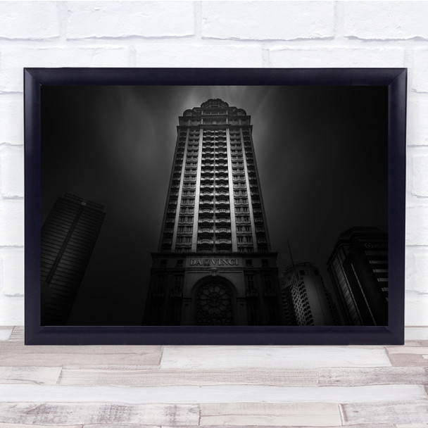 Architectural Architecture Asia Black And White Capital City Wall Art Print