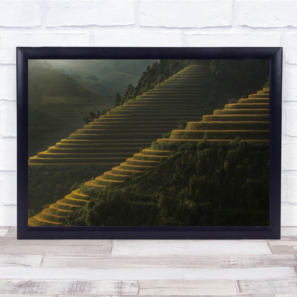 Cang District Terrace Terraces Vietnam Rice Field Plantation Wall Art Print