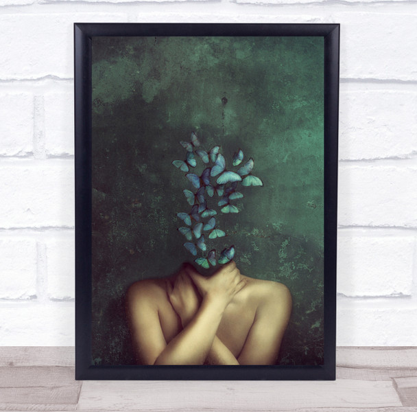 Creative Edit Butterflies Butterfly Hands Surreal Surrealism Wall Art Print