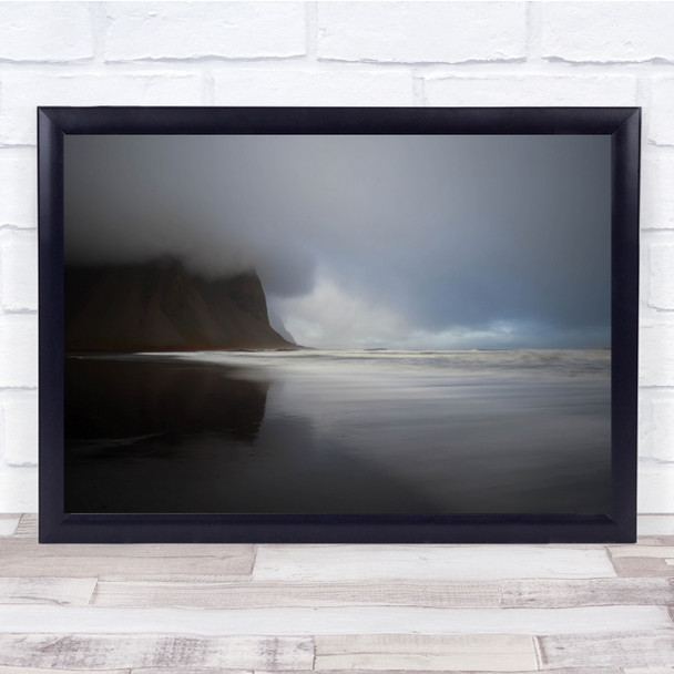 Iceland Stokness Seascape Autumn Landscape Serenity Panorama Wall Art Print