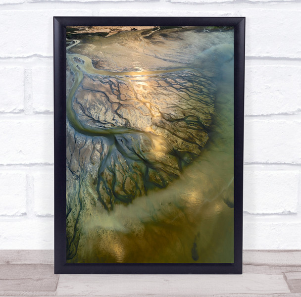 Landscape Abstract Coast Coastal Shore Sand Beach Kuwait Bay Wall Art Print