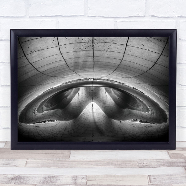 Millenium Park Chicago Cloudgate America USA Bean Reflection Wall Art Print