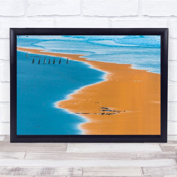 Panorama Water Sea Ocean Coast Coastal Penguin Penguins Sand Wall Art Print