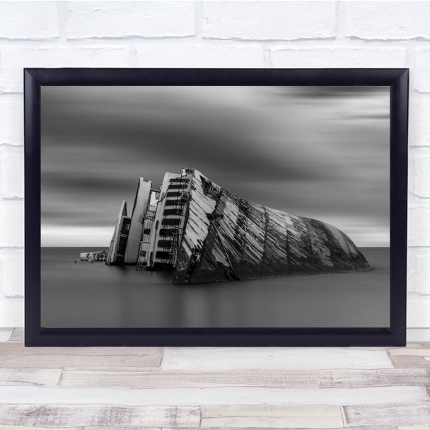 Shipwreck Wreck Torn Worn Stranded Seascape Landscape Broken Wall Art Print