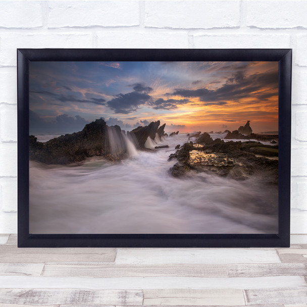 Water Seascape Landscape Rock Rocks Waterscape Long Exposure Wall Art Print