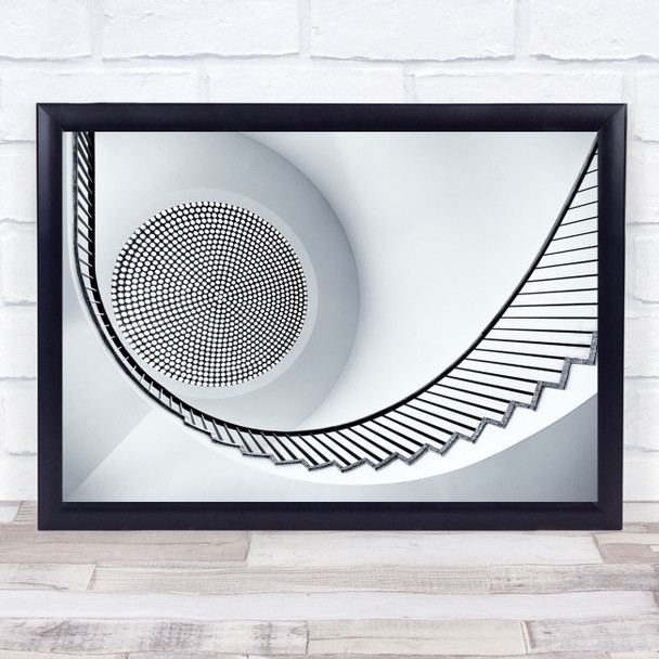 Architecture Abstract Cologne Germany Stairs Black & White Staircase Print