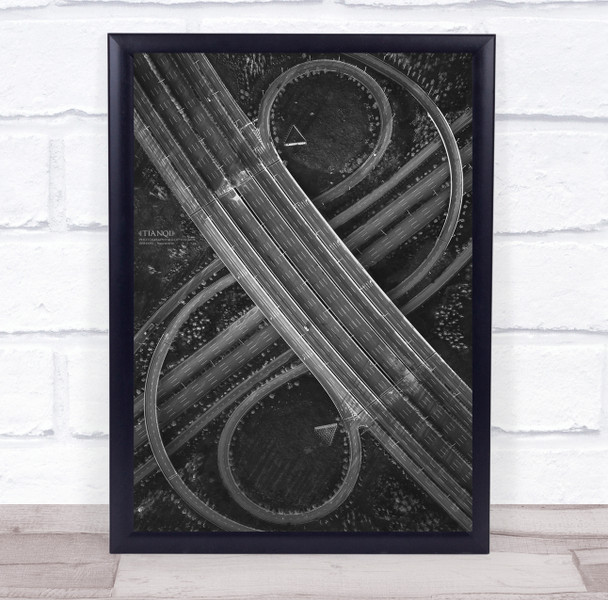 Aerial Above Road Way Highway Architecture Abstract Shapes Wall Art Print
