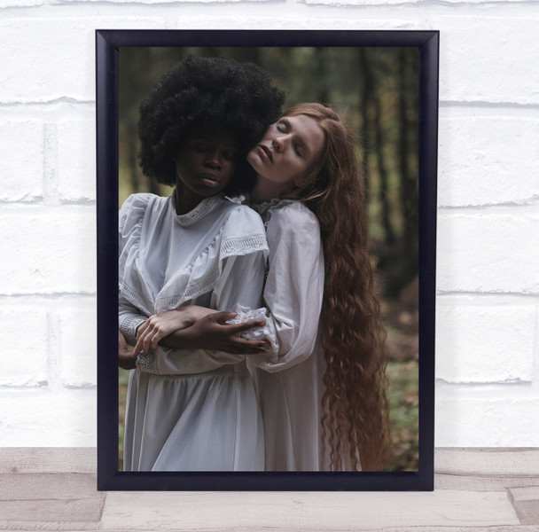 Model Models Woman Women Hug Embrace Love Affection Tender Wall Art Print