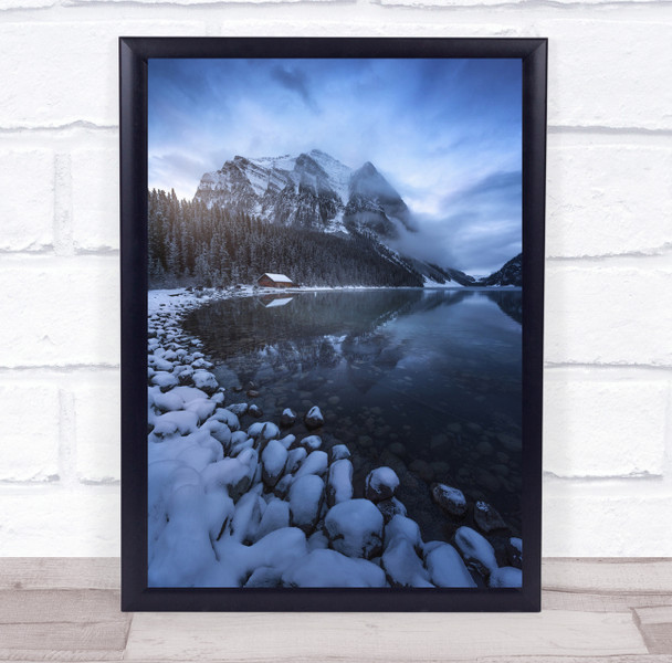 Retro Old Vintage Landscapes Landscape Lake Lakes Mountain Wall Art Print