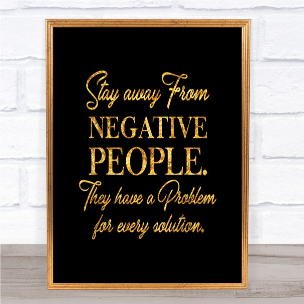 Every Solution Quote Print Black & Gold Wall Art Picture Every Solution Quote Print Black & Gold Wall Art Picture