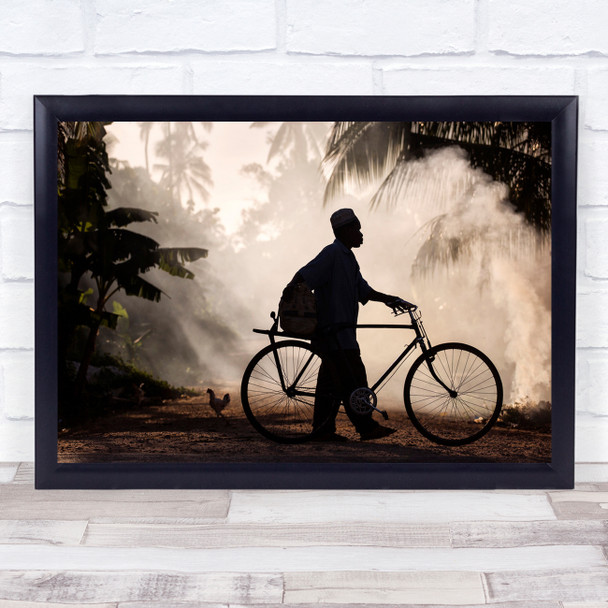 Still Life Photography Street Everyday Man Cycle Rural Ray Wall Art Print