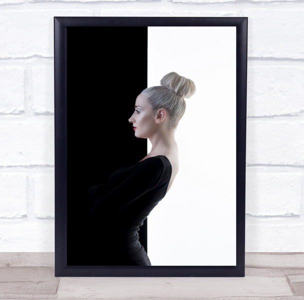 Portrait Model Hairstyle Ying Yang Curved Curve Bend Profile Woman Print Portrait Model Hairstyle Ying Yang Curved Curve Bend Profile Woman Print