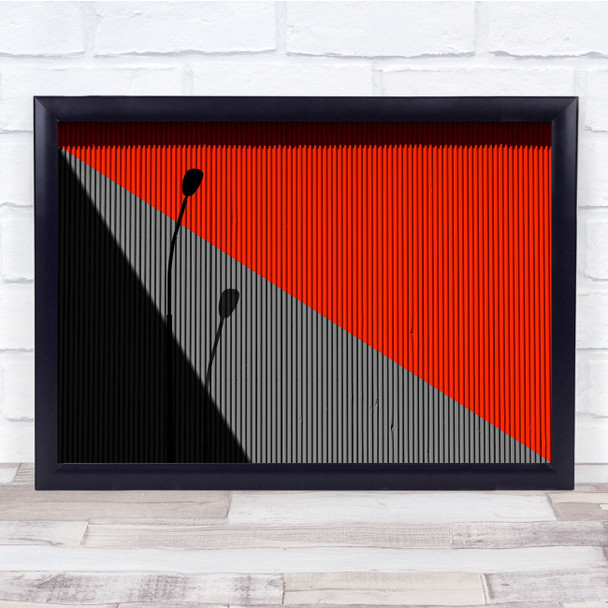 Architecture Abstract Industrial Lamp Red Minimal Graphic Wall Art Print