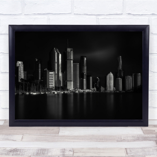 Architecture Brisbane City Cityscape Skyline Urban Modern Wall Art Print